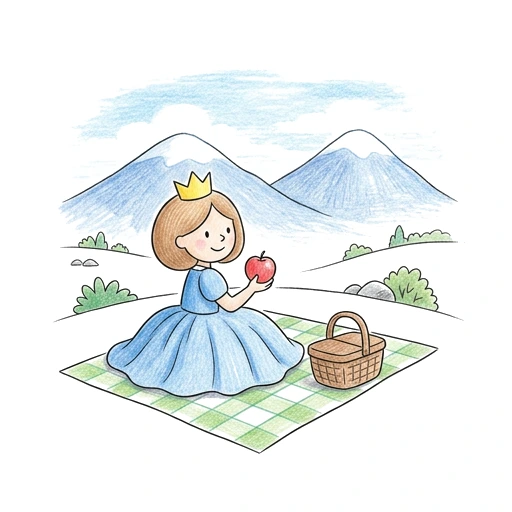 Princess Mountain Picnic, colored example
