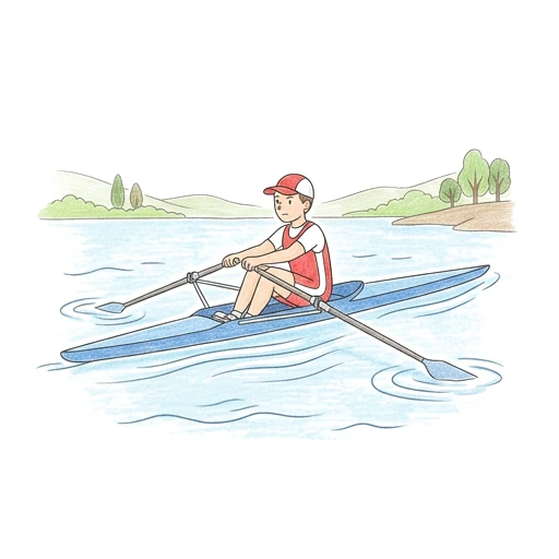 Rowing Shell Sprint, colored example