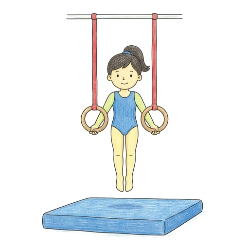 Gymnastics Rings Hold, colored example
