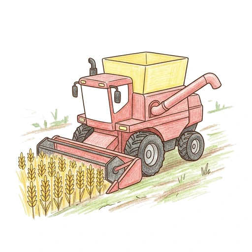 Harvester Grain Row, colored example