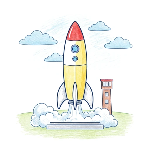 Rocket Launch Pad, colored example