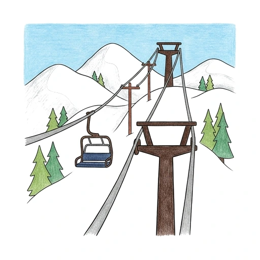 Ski Lift Ascent, colored example