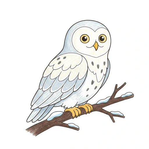 Snowy Owl Perch, colored example