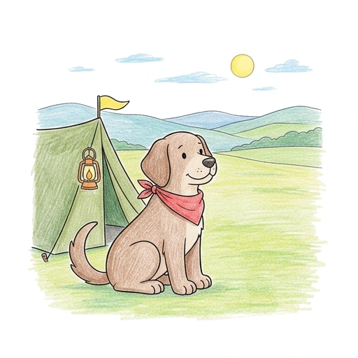 Dog Camping Watch, colored example