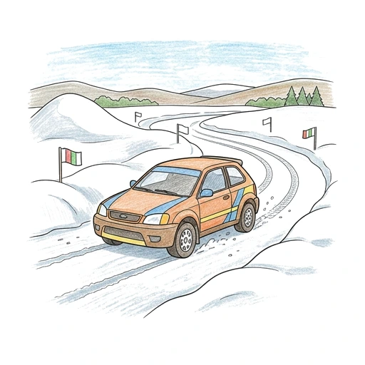 Rally Snow Crossing, colored example